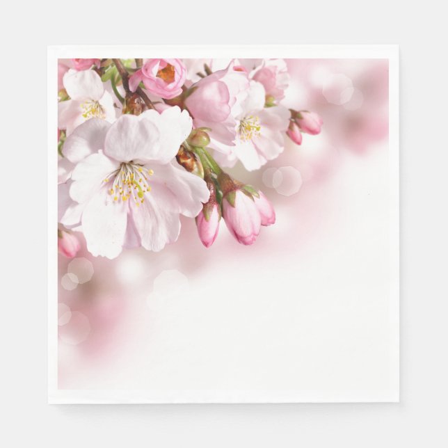 Paper Napkins-Cherry Blossoms Napkin (Front)