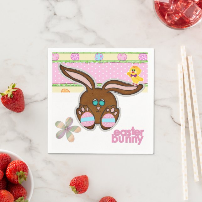 Paper Napkins, Easter Bunny Eggs  Napkin (Insitu)