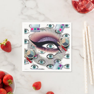 Paper Napkins, Eye Shadow Colourful Napkins