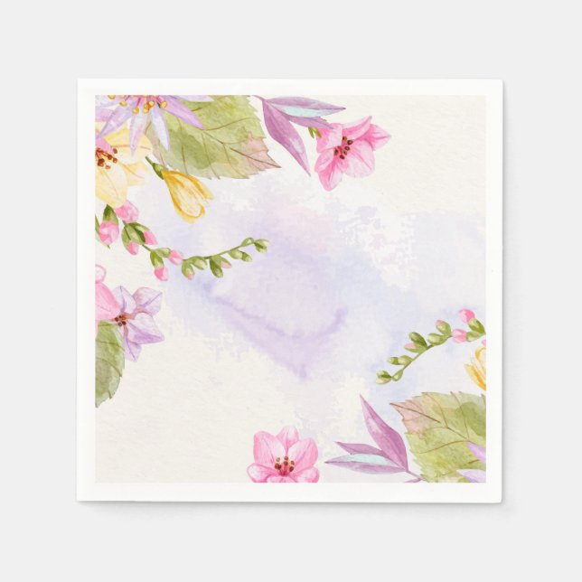 Paper Napkins-Floral Print Napkin (Front)