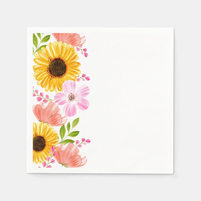 Paper Napkins-Floral Print Napkin (Front)
