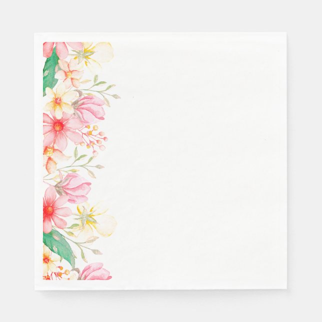 Paper Napkins-Floral Print Napkin (Front)