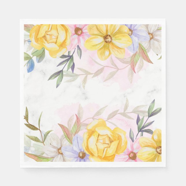 Paper Napkins-Floral Print Napkin (Front)