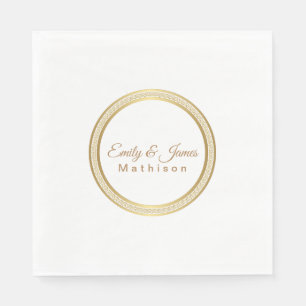 Paper Napkins-Gold Eternal Circle Napkin