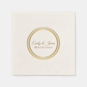Paper Napkins-Gold Eternal Circle Napkins