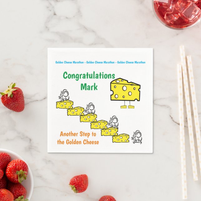 Paper Napkins, Golden Cheese Graduation Mouse  Napkin (Insitu)