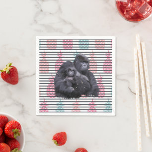 Paper Napkins, Gorilla Baby Pineapples Napkin