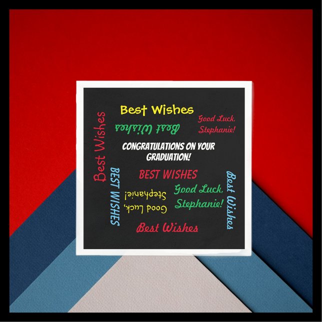 Paper Napkins, Graduation Party Colourful FUN Pape Napkin (Creator Uploaded)