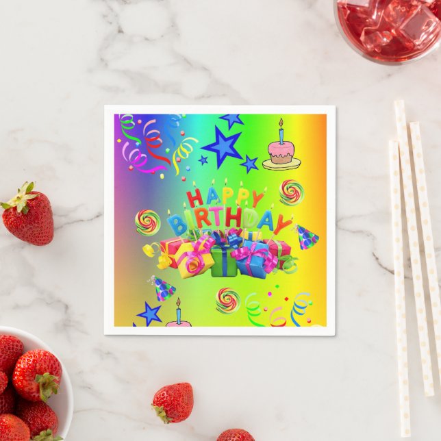 Paper Napkins, Happy Birthday Napkin (Insitu)