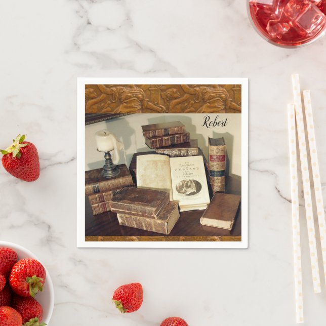 Paper Napkins, History Books Napkin (Insitu)