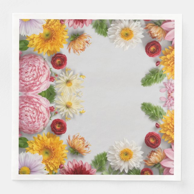 PAPER NAPKINS,HOME DECORE, FLOWER DESIGN NAPKIN (Front)