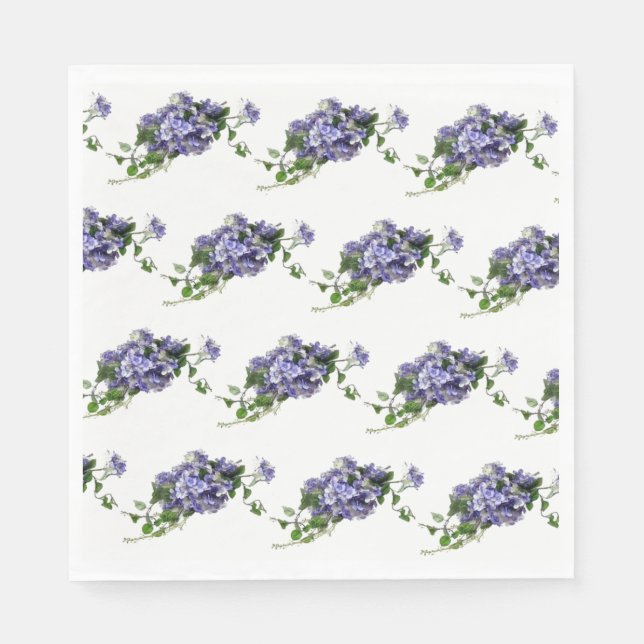 Paper Napkins- Hydrangeas Napkin (Front)
