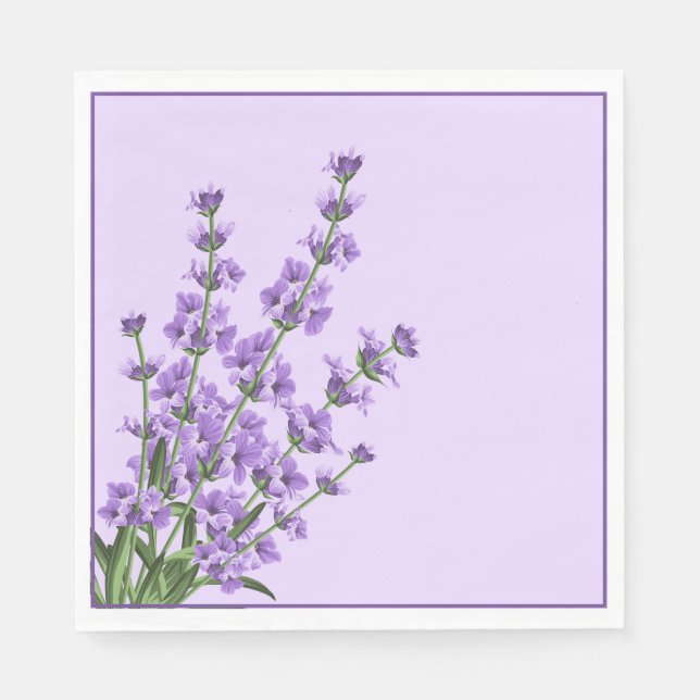 Paper Napkins-Lavender Napkins (Front)