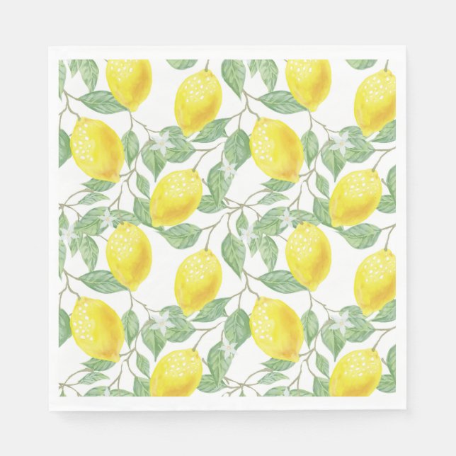 Paper Napkins-Lemons Napkin (Front)