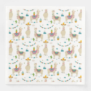 Paper Napkins - Llama Garden Party