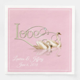 Paper Napkins-Love Swans Napkin