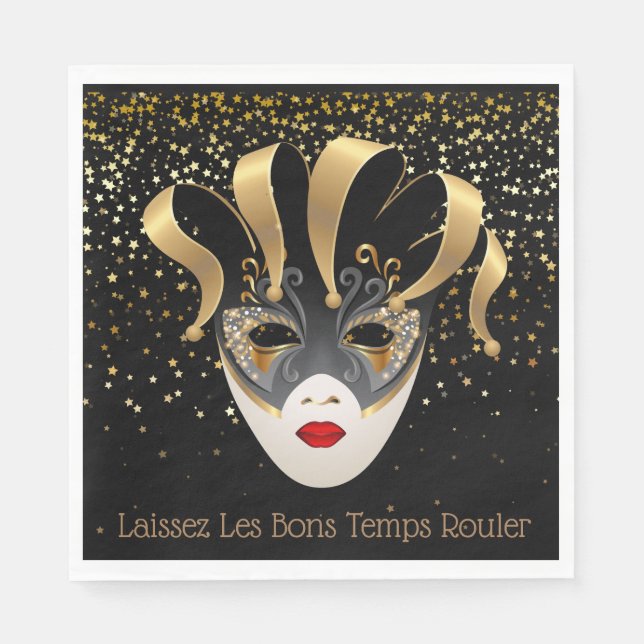 Paper Napkins Mardi Gras-Let the good times roll (Front)