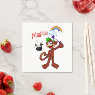 Paper Napkins, Monkey Rainbow Magical Napkin