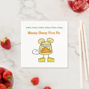 Paper Napkins, Mousey Cheesy Pizza Pie Napkin