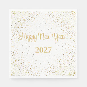 Paper Napkins-New Year-Gold Stars Napkins