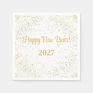 Paper Napkins-New Year-Gold Stars Napkins