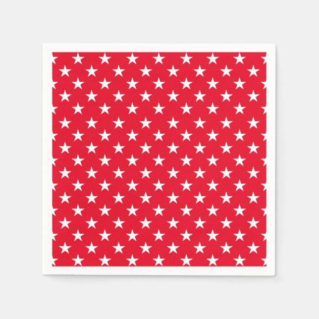 Paper Napkins-Patriotic Stars Napkin (Front)