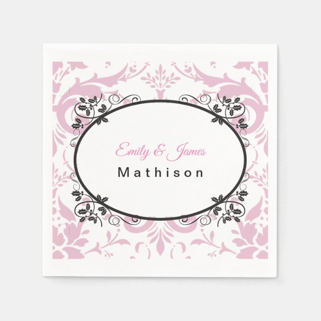 Paper Napkins-Pink coronation Napkin (Front)