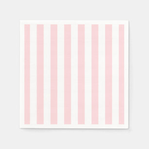 Paper Napkins Pink & White Stripe