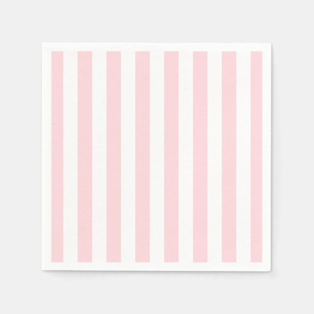 Paper Napkins Pink & White Stripe (Front)