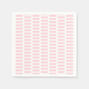 Paper Napkins Pink & White Stripe Square