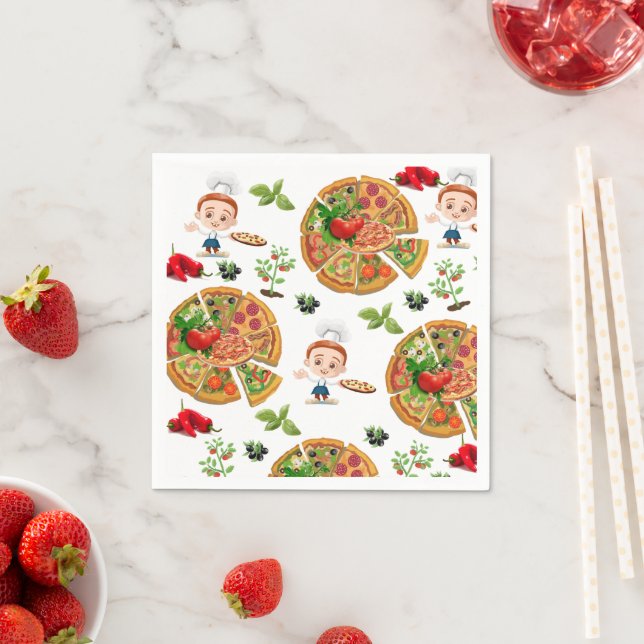 Paper Napkins, Pizza Napkin (Insitu)