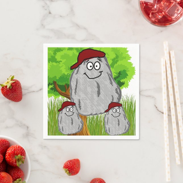 Paper Napkins, Potato Red Cap Napkin (Insitu)