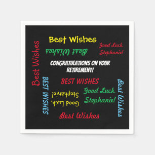 Paper Napkins, Retirement Party Colorful FUN Paper Napkin