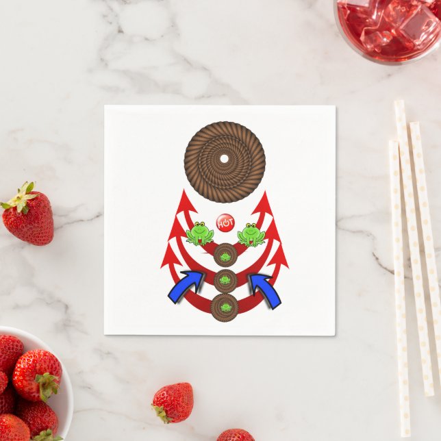 Paper Napkins, Rope Green Frogs Napkin (Insitu)