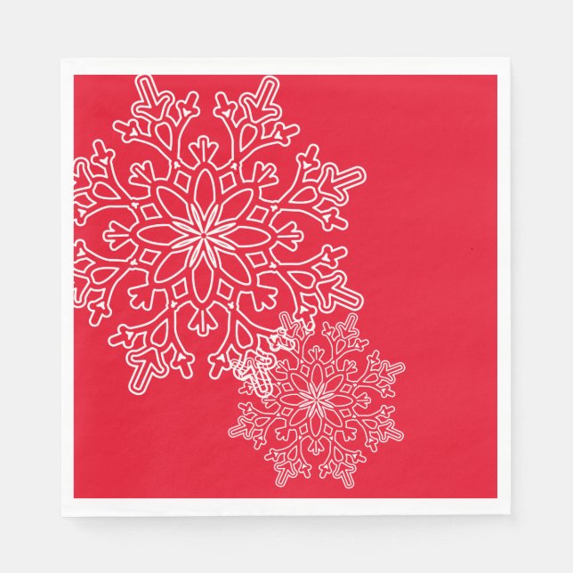 Paper Napkins- Snowflakes Napkin (Front)