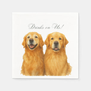 Paper Napkins, Standard Golden Retriever Cocktail Napkin