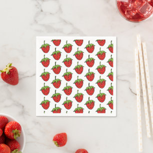 Paper Napkins, Strawberry Napkin