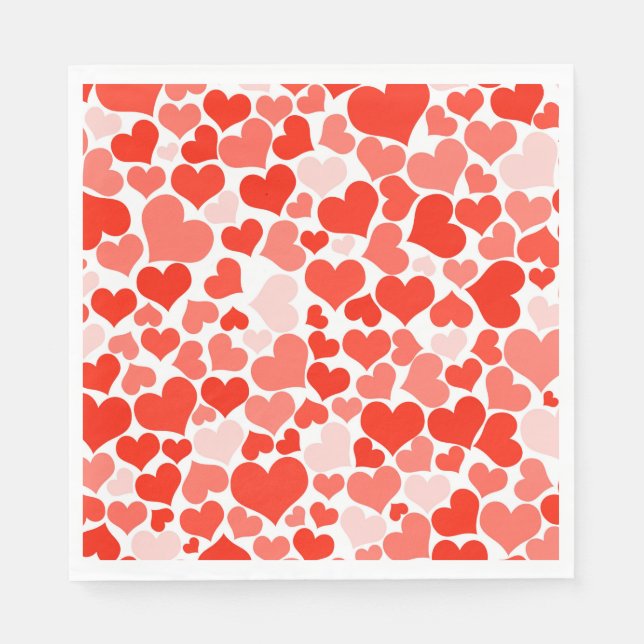 Paper Napkins-Valentine Hearts Napkin (Front)