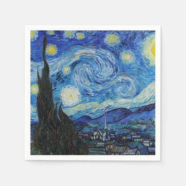 PAPER NAPKINS : VAN GOGH : STARRY NIGHT (Front)