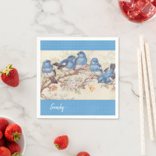 Paper Napkins, Vintage Bird Napkin