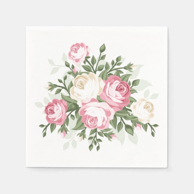Paper Napkins Vintage Roses (Front)