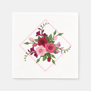 Paper Napkins-Vintage Roses Napkin