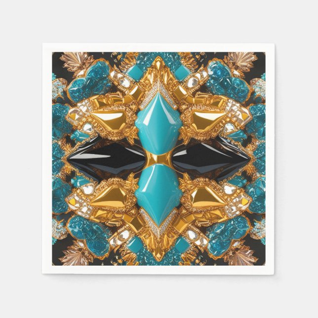 Paper napkins with Bahamas Colours Design (Front)