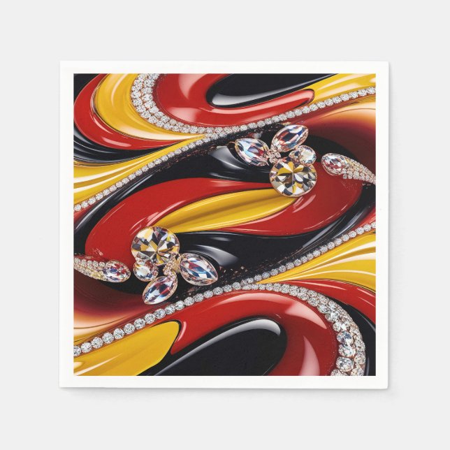 Paper napkins with Belgian Colours Design (Front)