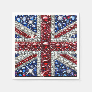 Paper napkins with British Colours Design