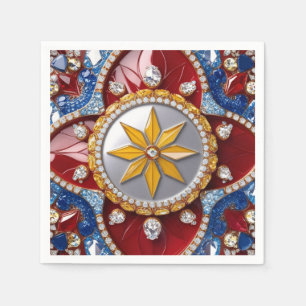 Paper napkins with Colombian Colours Design