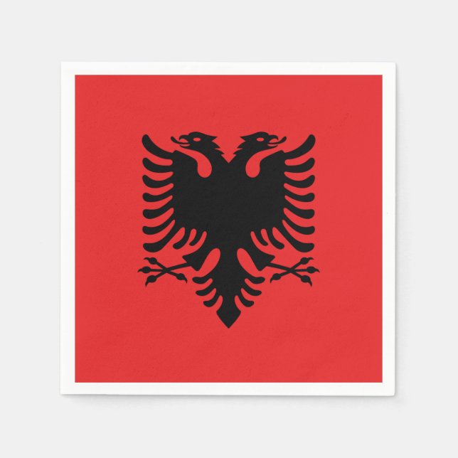 Paper napkins with flag of Albania (Front)