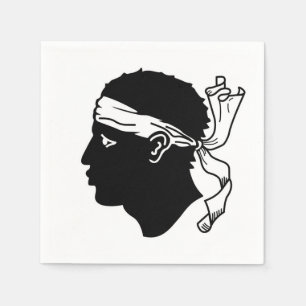 Paper napkins with flag of Corsica