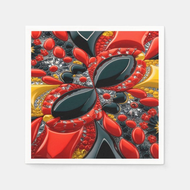 Paper napkins with Germany Colours Design (Front)