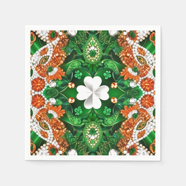 Paper napkins with Ireland Colours Design (Front)